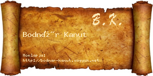 Bodnár Kanut névjegykártya